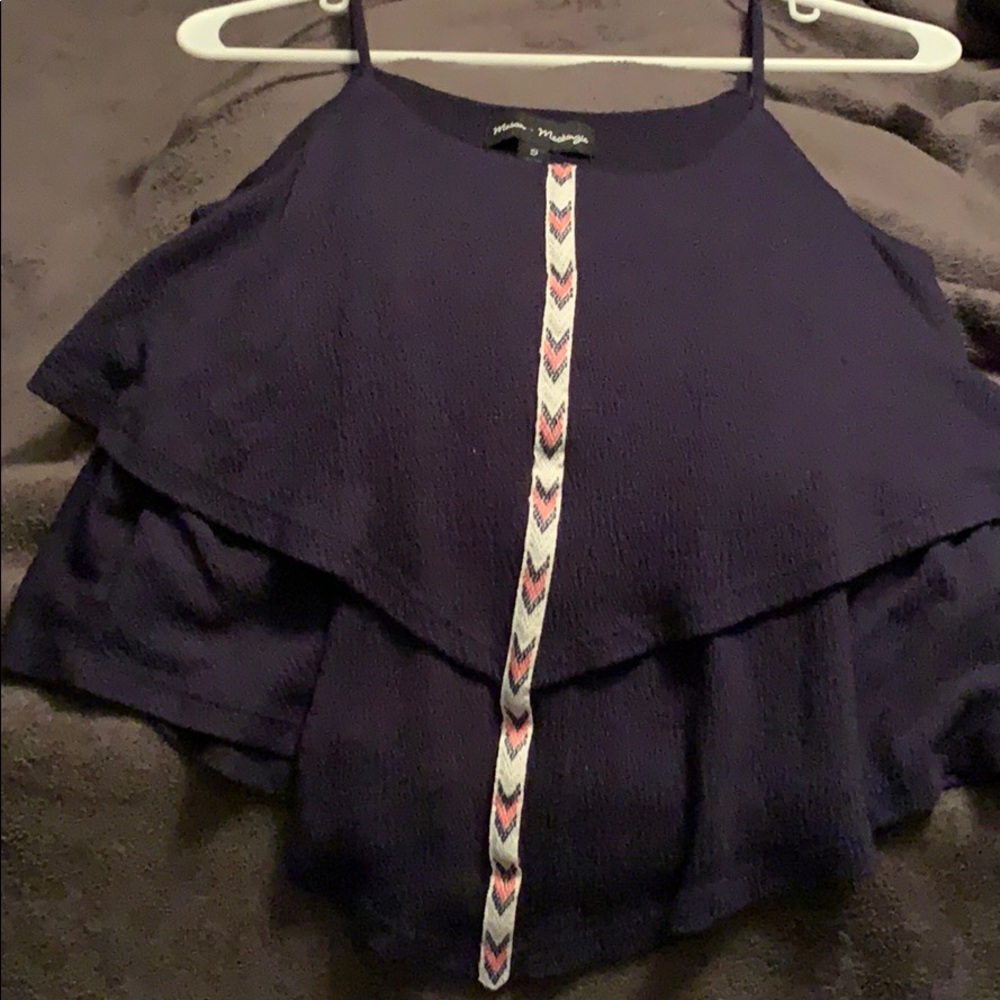 navy tribal tank top